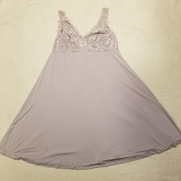 Vintage Nightgown Baby Doll Dress Lace Lilac Lavender Purple M/L - Picture 2 of 10